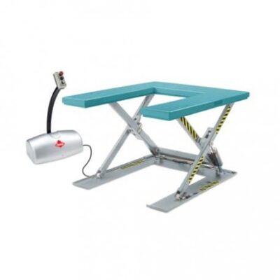 plaski stol podnosny nozycowy ameise ksztalt u 400x400 - Płaski stół podnośny nożycowy z platformą najazdową Ameise, zamknięty